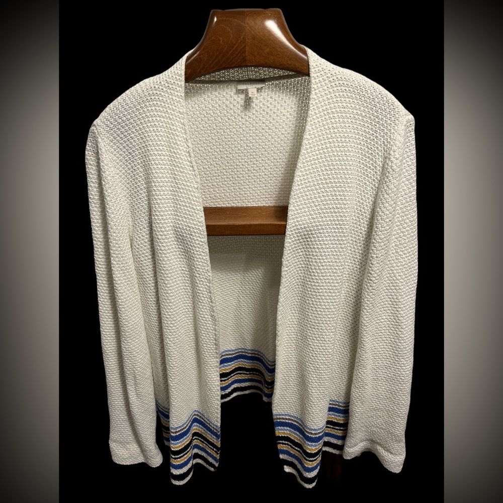 Talbots oversized cardigan… super cozy. Fun colours!